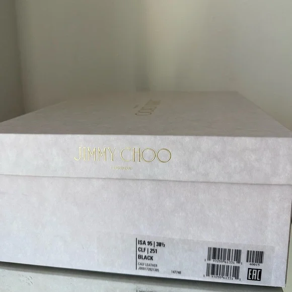 EUC Jimmy Choo Isa 95MM Leather Slingback Pumps $975 38.5 - Picture 12 of 12